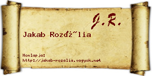 Jakab Rozália névjegykártya